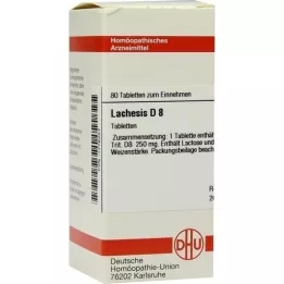 LACHESIS D 8 comprimidos, 80 unidades