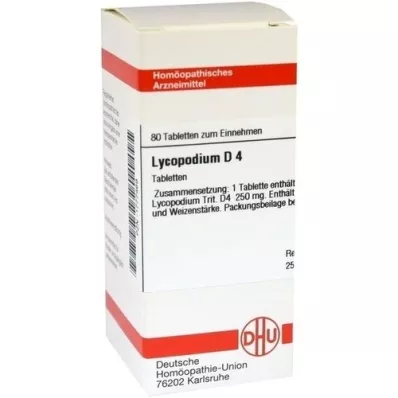 LYCOPODIUM D 4 comprimidos, 80 unidades