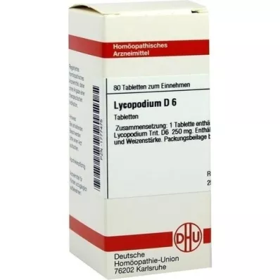LYCOPODIUM D 6 comprimidos, 80 unidades