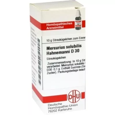MERCURIUS SOLUBILIS Hahnemanni D 30 glóbulos, 10 g