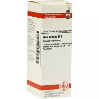 NUX VOMICA Diluição D 6, 20 ml