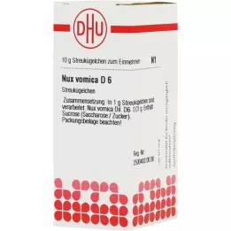 NUX VOMICA D 6 glóbulos, 10 g