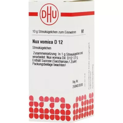 NUX VOMICA D 12 glóbulos, 10 g NUX VOMICA D 12 glóbulos, 10 g