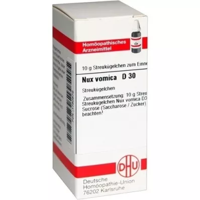 NUX VOMICA D 30 glóbulos, 10 g NUX VOMICA D 30 glóbulos, 10 g