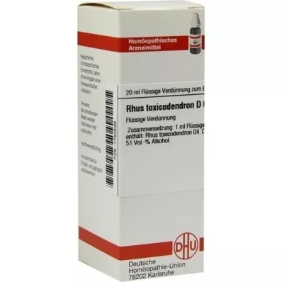 RHUS TOXICODENDRON Diluição D 6, 20 ml