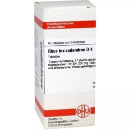 RHUS TOXICODENDRON D 4 comprimidos, 80 unidades