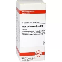 RHUS TOXICODENDRON D 6 comprimidos, 80 unidades