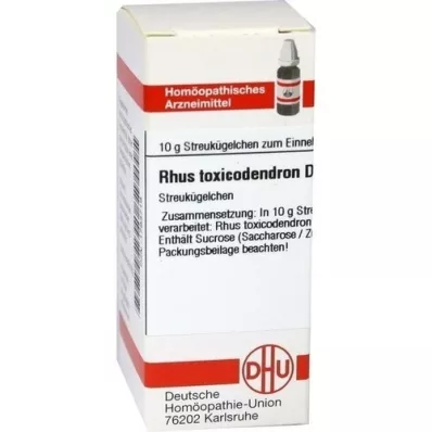 RHUS TOXICODENDRON D 4 glóbulos, 10 g
