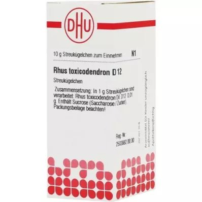 RHUS TOXICODENDRON D 12 glóbulos, 10 g