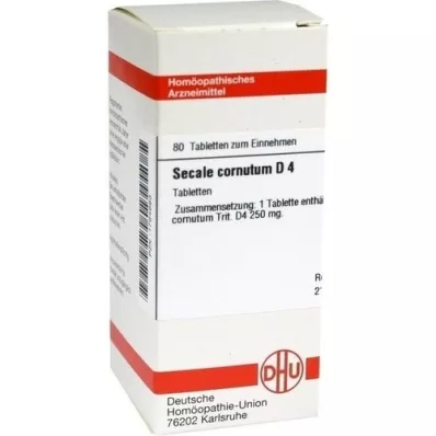 SECALE CORNUTUM D 4 comprimidos, 80 unidades SECALE CORNUTUM D 4 comprimidos, 80 unidades