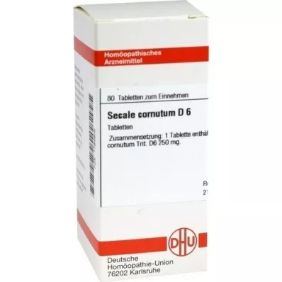 SECALE CORNUTUM D 6 comprimidos, 80 unidades SECALE CORNUTUM D 6 comprimidos, 80 unidades