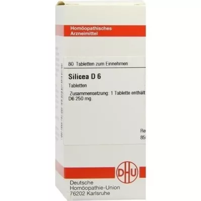 SILICEA D 6 comprimidos, 80 unidades