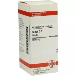 SULFUR D 6 comprimidos, 80 unidades