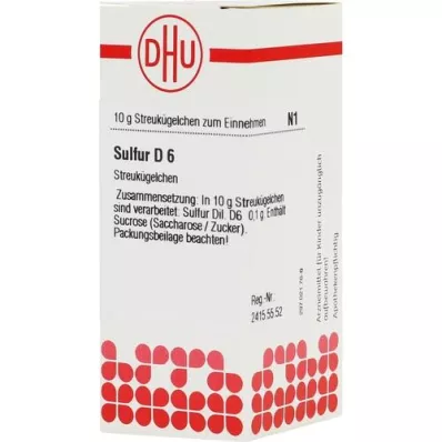 SULFUR D 6 glóbulos, 10 g SULFUR D 6 glóbulos, 10 g