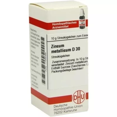 ZINCUM METALLICUM D 30 glóbulos, 10 g ZINCUM METALLICUM D 30 glóbulos, 10 g