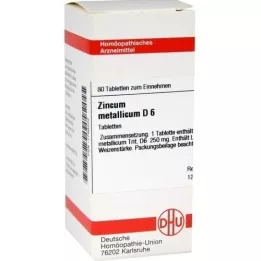 ZINCUM METALLICUM D 6 comprimidos, 80 unidades