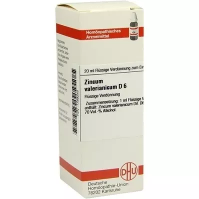 ZINCUM VALERIANICUM Diluição D 6, 20 ml ZINCUM VALERIANICUM Diluição D 6, 20 ml