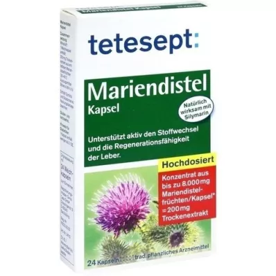 TETESEPT Cápsulas de cardo mariano, 24 unidades TETESEPT Cápsulas de cardo mariano, 24 unidades