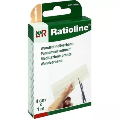 RATIOLINE curativo rápido sensível 4 cm x 1 m, 1 peça RATIOLINE curativo rápido sensível 4 cm x 1 m, 1 peça
