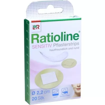 RATIOLINE tiras de gesso sensíveis redondas, 20 peças RATIOLINE tiras de gesso sensíveis redondas, 20 peças