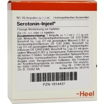 SEROTONIN Ampolas Injeel, 10 unidades