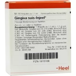 GINGIVA SUIS Ampolas Injeel, 10 unidades