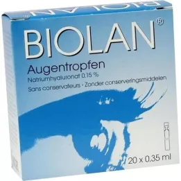 BIOLAN Pipetas de colírio dose única, 20X0,35 ml