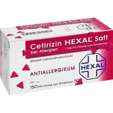 CETIRIZIN HEXAL Suco para alergias, 150 ml