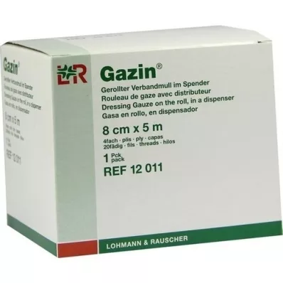 GAZIN Gaze atadura 8 cmx5 m enrolada 4 vezes, 1 peça