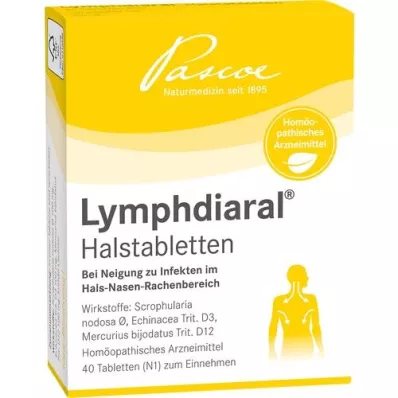 LYMPHDIARAL COMPRIMIDOS PARA GARGANTA, 40 unid LYMPHDIARAL COMPRIMIDOS PARA GARGANTA, 40 unid