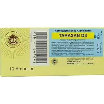 TARAXAN Ampolas de injeção D 3, 10X1 ml