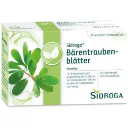 SIDROGA Saco de filtro de chá de folhas de uva-ursina, 20X2,0 g