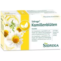 SIDROGA Sacos de filtro para chá de flor de camomila, 20X1,5 g