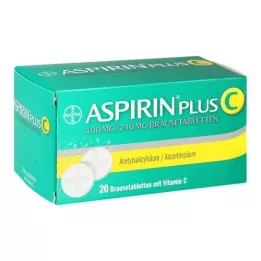 ASPIRIN comprimidos efervescentes mais C, 20 unidades