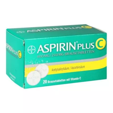 ASPIRIN comprimidos efervescentes mais C, 20 unidades