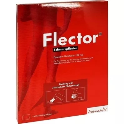 FLECTOR Pensos analgésicos + meias arrastão elásticas, 5 unid FLECTOR Pensos analgésicos + meias arrastão elásticas, 5 unid