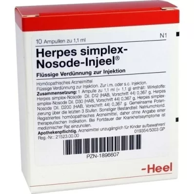 HERPES SIMPLEX Ampolas Nosode Injeel, 10 unid HERPES SIMPLEX Ampolas Nosode Injeel, 10 unid