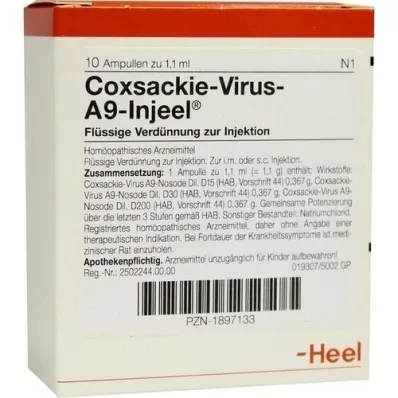 COXSACKIE-Ampolas Virus A9 Injeel, 10 unidades COXSACKIE-Ampolas Virus A9 Injeel, 10 unidades