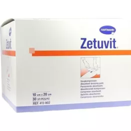 ZETUVIT Compressas de sucção não estéreis 10x20 cm, 30 peças