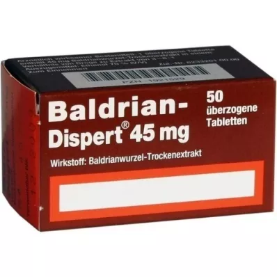BALDRIAN DISPERT Comprimidos revestidos de 45 mg, 50 unidades BALDRIAN DISPERT Comprimidos revestidos de 45 mg, 50 unidades