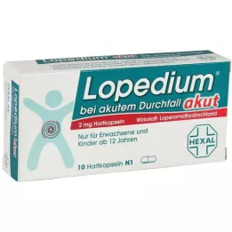LOPEDIUM cápsulas duras agudas para diarreia aguda, 10 unidades