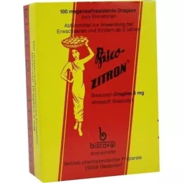 BISCO-ZITRON drageias gastrorresistentes, 100 peças