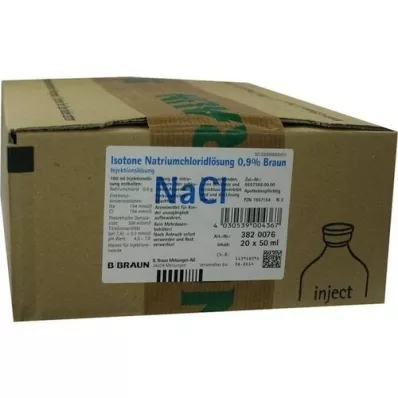 KOCHSALZLÖSUNG solução injetável a 0,9%, 20X50 ml KOCHSALZLÖSUNG solução injetável a 0,9%, 20X50 ml