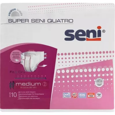 SUPER SENI Cuecas para incontinência Quatro tamanho 2 M, 10 peças SUPER SENI Cuecas para incontinência Quatro tamanho 2 M, 10 peças