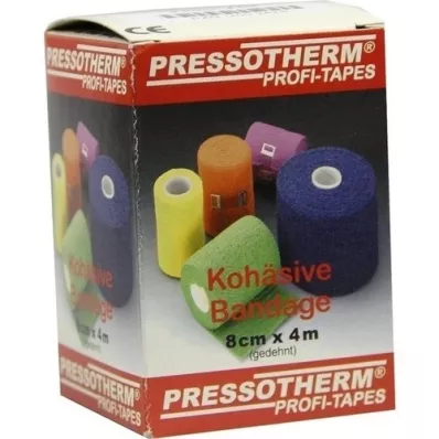 PRESSOTHERM Bandagem coesiva 8 cmx4 m vermelho, 1 peça PRESSOTHERM Bandagem coesiva 8 cmx4 m vermelho, 1 peça