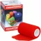 PRESSOTHERM Bandagem coesiva 8 cmx4 m vermelho, 1 peça
