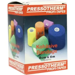 PRESSOTHERM Bandagem coesiva 8 cmx4 m amarelo, 1 peça
