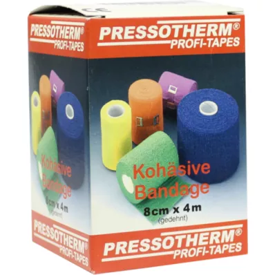 PRESSOTHERM Bandagem coesiva 8 cmx4 m amarelo, 1 peça
