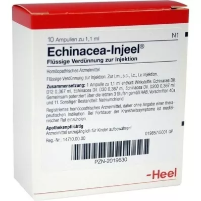 ECHINACEA INJEEL Ampolas, 10 unidades ECHINACEA INJEEL Ampolas, 10 unidades