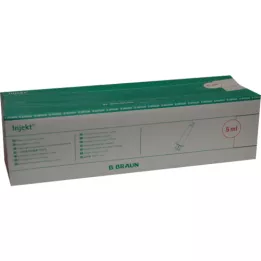 INJEKT Seringa Solo 5 ml Luer excêntrica PVC-grátis, 100 x 5 ml